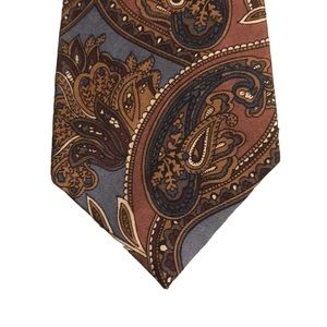 ☮️ Accents Mens Tie Silk Paisley Necktie